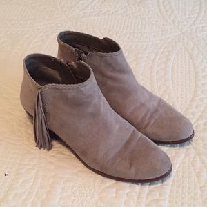 Sam Edelman gray suede leather booties, size 8